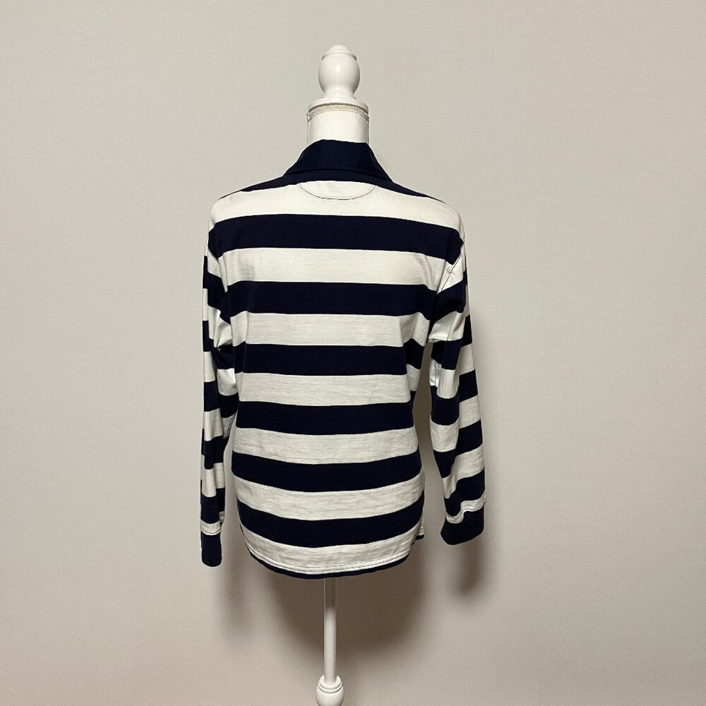 Vintage Polo Ralph Lauren Striped Rugby Boys’ Shirt, Size XL/20, Navy Blue - Picture 3 of 12